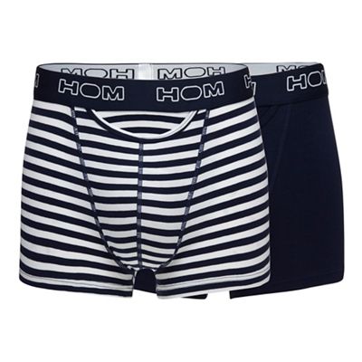 Pack of two navy striped boxer briefs